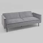 Диван современный вельветовый прямой Worcester Серый варинант исполнения - 4 | Loft Concept в Красноярске