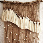 Дизайнерское Панно Дюна Макраме из нитей и бусин Wall Panel Dune варинант исполнения - 1 | Loft Concept в Красноярске