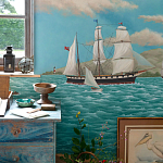 Обои ручная роспись Nantucket Crossing Brandt colourway on scenic paper варинант исполнения - 2 | Loft Concept в Красноярске