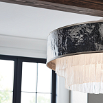 Люстра круглая с подвесками из текстурированного стекла молочного цвета Hinkley варинант исполнения - 7 | Loft Concept в Красноярске