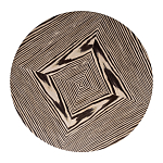 Столик журнальный круглый с полосатым узором Zebroids варинант исполнения - 2 | Loft Concept в Красноярске