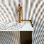 Консоль прямоугольная с основанием чёрного и золотого цвета Wrap варинант исполнения - 3 | Loft Concept в Красноярске