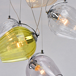 Люстра каскадная с 9-ю разноцветными стеклянными плафонами Kaleido варинант исполнения - 7 | Loft Concept в Красноярске