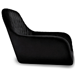 Барный стул со спинкой и подлокотниками на 4-х металлических ножках Douglas Rhombus Черный Велюр варинант исполнения - 2 | Loft Concept в Красноярске