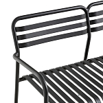 Скамья из алюминия Mack Metal Bench Black варинант исполнения - 4 | Loft Concept в Красноярске
