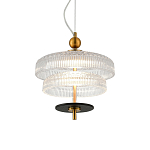 Подвесной светильник многослойный из рифленого прозрачного стекла Academy of Light варинант исполнения - 2 | Loft Concept в Красноярске