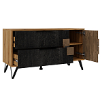 ТВ-тумба с  2-мя ящиками и закрытыми полками Stone Effect варинант исполнения - 4 | Loft Concept в Красноярске