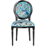 Стул из массива бука бирюзовый с изображением птиц в саду Turquoise Chinoiserie Bird Chair варинант исполнения - 1 | Loft Concept в Красноярске