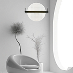 Светодиодный подвесной светильник круглой формы с металлическим черным каркасом Marble Glow варинант исполнения - 6 | Loft Concept в Красноярске