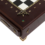 Шахматы в ларце из натуральных камней Долерит Малахит Мрамор Decorative Thematic Chess Русь варинант исполнения - 5 | Loft Concept в Красноярске