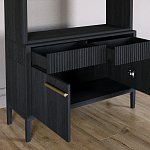 Стеллаж Primo с ящиками Черный дуб  варинант исполнения - 6 | Loft Concept в Красноярске