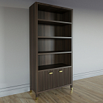 Книжный Стеллаж Elsa Dreams Walnut с задней стенкой варинант исполнения - 1 | Loft Concept в Красноярске