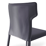 Стул серый из искуственной кожи на 4-х ножках Enigma Gray варинант исполнения - 2 | Loft Concept в Красноярске