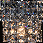 Бра настенное цвета хром с прозрачными квадратными хрустальными подвесками Crystal Regena варинант исполнения - 6 | Loft Concept в Красноярске