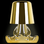 Настольная лампа фигурная золотого цвета с гладким абажуром Высота 16 см Sophia варинант исполнения - 1 | Loft Concept в Красноярске