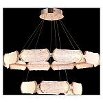 Люстра с 2-мя кольцами с текстурным природным рисунком IceFlame варинант исполнения - 5 | Loft Concept в Красноярске