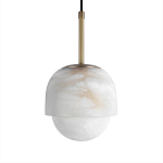 Подвесной светильник из белого алебастра Cryptocrystalline Stone варинант исполнения - 5 | Loft Concept в Красноярске
