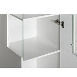 Шкаф-витрина белая с полками и стеклянной дверью Strict Lines варинант исполнения - 3 | Loft Concept в Красноярске