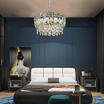 Круглая люстра с хрустальными подвесками на золотистом каркасе Gorgeous Crystal Light варинант исполнения - 14 | Loft Concept в Красноярске