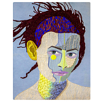 Картина с вышивкой Портрет wall panel People with the yellow ear 2 варинант исполнения - 3 | Loft Concept в Красноярске