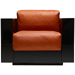 Дизайнерское кожаное кресло Poltronova Saratoga Armchair варинант исполнения - 1 | Loft Concept в Красноярске