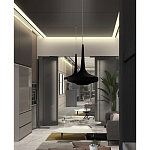 Подвесной вязаный черный светильник «Лампа Марракеша» варинант исполнения - 4 | Loft Concept в Красноярске