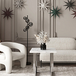 Кресло дизайнерское для лаунж зоны жемчужного цвета Pearl Lounge варинант исполнения - 3 | Loft Concept в Красноярске