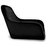 Барный стул вращающийся со спинкой и подлокотниками Douglas Rhombus Черный Велюр варинант исполнения - 2 | Loft Concept в Красноярске