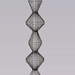 Торшер светодиодный с плетеным металлическим каркасом Metal Interweaving варинант исполнения - 2 | Loft Concept в Красноярске