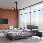 Потолочный вентилятор с тремя угловатыми лопастями Kichler варинант исполнения - 5 | Loft Concept в Красноярске