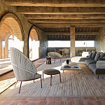 Дизайнерское уличное кресло с веревочной спинкой PETALO Armchair варинант исполнения - 7 | Loft Concept в Красноярске