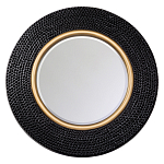 Зеркало в черной фактурной раме с золотым кантом Summon the Light варинант исполнения - 1 | Loft Concept в Красноярске