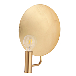 Бра с золотым круглым отражателем и открытой лампой Sun Glow Disc варинант исполнения - 2 | Loft Concept в Красноярске