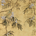 Обои ручная роспись Silk Tree Original colourway on Gold Bullion gilded paper варинант исполнения - 1 | Loft Concept в Красноярске