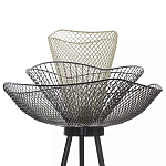 Торшер с трехъярусным плафоном из металлической сетки Metal Mesh Floor Lamp варинант исполнения - 5 | Loft Concept в Красноярске