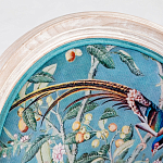 Стул из массива бука бирюзовый с изображением птиц и цветов Turquoise Beige Chinoiserie Birds Garden Chair варинант исполнения - 3 | Loft Concept в Красноярске