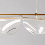 Люстра линейная с 3-мя белыми волнистыми плафонами Wave Line варинант исполнения - 9 | Loft Concept в Красноярске