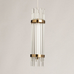 Подвесной светильник с цилиндром из прозрачных стеклянных трубок Nembus варинант исполнения - 3 | Loft Concept в Красноярске