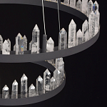 Люстра с двумя кольцами черного цвета с хрустальными элементами QUARTZ CRYSTAL варинант исполнения - 12 | Loft Concept в Красноярске