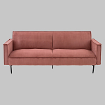 Диван современный вельветовый прямой Worcester Коралл варинант исполнения - 2 | Loft Concept в Красноярске