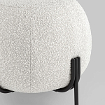 Пуф в ткани букле молочного цвета Pikelet варинант исполнения - 3 | Loft Concept в Красноярске