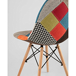 Пластиковый стул на ножках из массива бука Eames Пэчворк варинант исполнения - 3 | Loft Concept в Красноярске