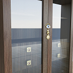 Дизайнерский шкаф витрина Elsa Dreams Walnut с 4-мя ящиками варинант исполнения - 5 | Loft Concept в Красноярске