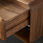 Прикроватная деревянная тумба с ящиком и нишей для хранения Moon Walnut Furniture варинант исполнения - 5 | Loft Concept в Красноярске