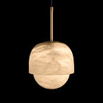 Подвесной светильник из белого алебастра Cryptocrystalline Stone варинант исполнения - 6 | Loft Concept в Красноярске