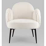 Полукресло Wave Stripes букле белый варинант исполнения - 4 | Loft Concept в Красноярске