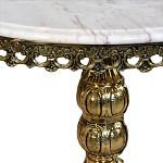 Стол круглый с мраморной столешницей Coffee De Bronze варинант исполнения - 1 | Loft Concept в Красноярске