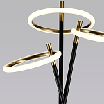 Торшер с 3-мя круглыми светодиодными лампами на черной триноге Underlining варинант исполнения - 3 | Loft Concept в Красноярске