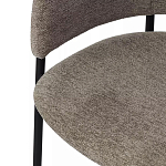 Стул полукруглый с каркасом из металла и мягким сиденьем и спинкой Soft Chenille варинант исполнения - 2 | Loft Concept в Красноярске