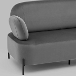 Диван в велюровой обивке серого цвета COLOR BLOCK варинант исполнения - 5 | Loft Concept в Красноярске